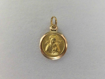 mother of perpetual help gold necklace